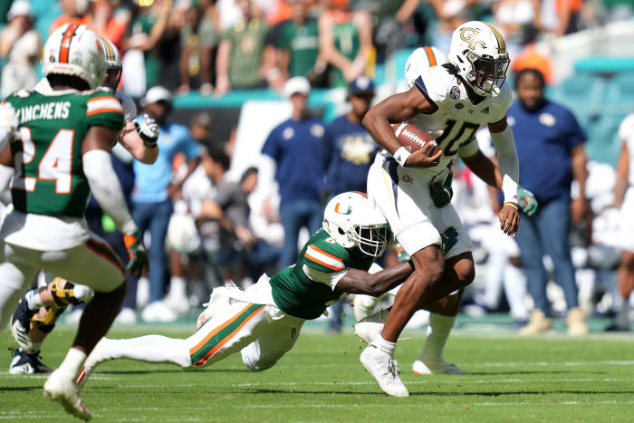 Georgia Tech Quarterback Jeff Sims vs Miami